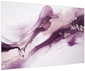 Tablou - Artă fluidă violet (90x60 cm)