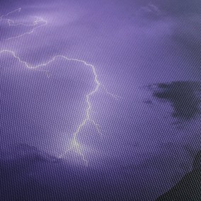 Tablou - cerul violet cu fulger (90x60 cm)