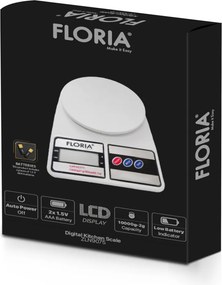 Cantar de bucatarie digital Floria ZLN9075, Capacitate 2g-10.000g, Display LCD, Maxim 10kg