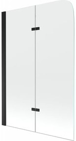 Mexen Felix paravan cadă 2-aripi100 x 140 cm, transparent, Neagră - 890-100-002-70-00
