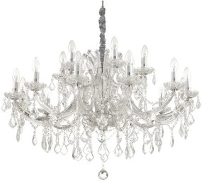 Lustră de cristal pe cablu Ideal Lux NAPOLEON 18×E14/40W/230V