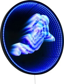 Decorațiune luminoasă neagră de perete cu alimentare la priză ø 60 cm Duke – Reality