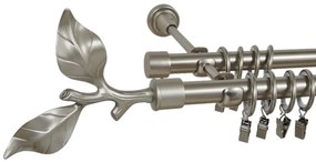 Galerie dubla GALAZ 19/19 mm crom mat (Alege marime: 180 cm)