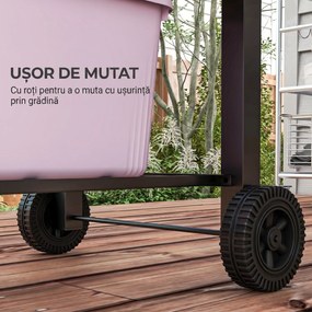Outsunny Charcoal BBQ Grill and Smoker Combo w/ Adjustable Height, Folding Shelves, Thermometer, and Wheels | Aosom Romania