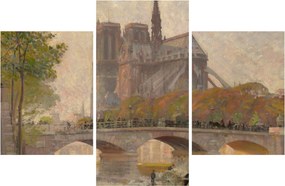 Tablou - Robert William Vonnoh, Notre Dame de Paris, reproducere (90x60 cm)