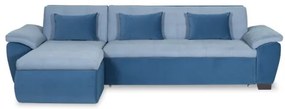 Coltar Extensibil Stanga Novara, Albastru, 309 x 172 x 90 Cm