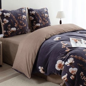 Lenjerie de pat cocolino DUO SENSE ARVENA gri inchis microplus/flanel Dimensiune lenjerie de pat: 70 x 90 cm | 140 x 220 cm