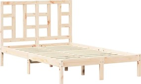 vidaXL Cadru de pat mic dublu, 120x190 cm, lemn masiv