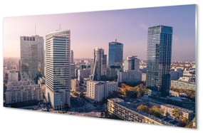 Tablouri pe sticlă panorama Varșovia zgârie-nori