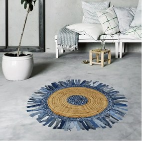 Covor rotund iută Bolero Homs, 90X90 cm,10303