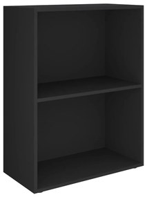 340211 vidaXL Raft pentru cărți, lemn prelucrat, 60x31x78 cm, negru