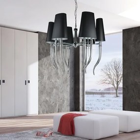 Azzardo AZ1390 - Lustră pe lanț DIABLO 12xE14/11W/230V negru