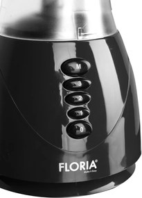 Blender FLORIA ZLN3080 Negru, Putere 300W, capacitate 1.5L, 3 viteze, Functie puls-Vas plastic