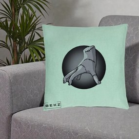 Perna Personalizata Thing Wednesday Addams, 40x40 cm, Verde Menta, Husa Detasabila, Perna Inclusa, BEKZ®