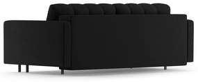 Canapea neagră extensibilă, cu spațiu de depozitare 222 cm Bali – Cosmopolitan Design