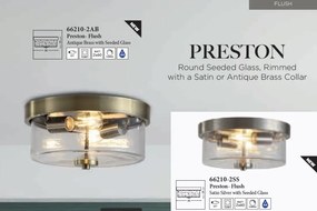 Plafoniera baie metal alama antique sticla IP44 Preston 2L