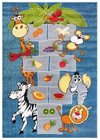 Covor albastru cu sotron pentru copii 11120 Selectează mărime: 240 X 340