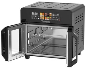 Friteuza - cuptor TurboTronic TT-AFO240, 2600W, 23 L, 10 programe, 50-200C, Grill, Afisaj LED, Timer, Negru