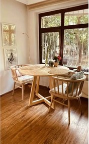 Masa rotund  dining din lemn  Homs, seria A-620,90 x 75 cm,30176