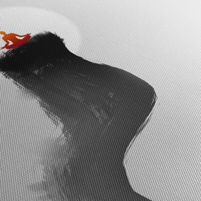 Tablou - Meditație în vârf (cu ceas) (90x30 cm)