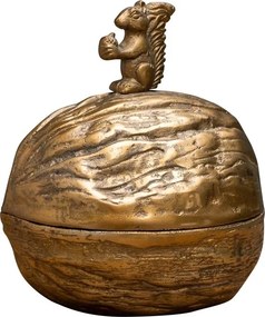 Cutie decorativa din aluminiu, cu model veverita