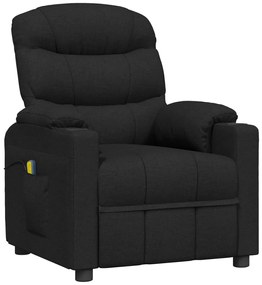 3143505 vidaXL Fotoliu de masaj electric rabatabil, negru, textil