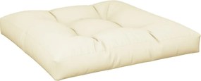 vidaXL Pernă canapea din paleți, crem, 70x70x12 cm