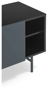 Comodă TV neagră-gri antracit 180x56 cm Nube – Teulat