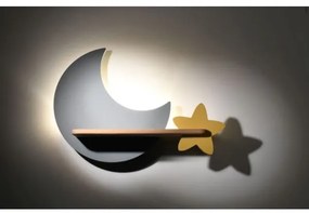 Aplică LED cu raft pentru copii MOON LED/5W/230V
