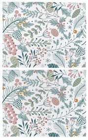 Suporturi de farfurii cu model de Crăciun 2 buc 45x35 cm Pastel Christmas - Butter Kings