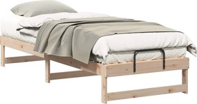 vidaXL Cadru de pat Maro 90 x 210 cm Lemn de pin masiv