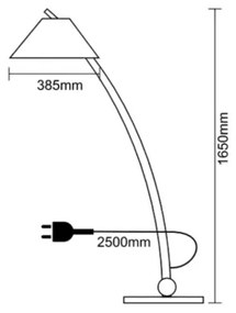 Lampă de podea din lemn masiv, 1xE27/60W/230V, frasin