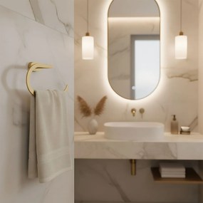 Cuier de baie Ring 110 Til Brush Gold