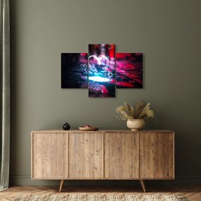 Tablou cu inima iluminată (90x60 cm)