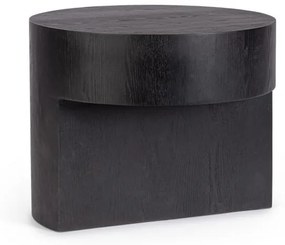 Masuta de cafea neagra din lemn de Frasin, ∅ 50 cm, Stanwood Bizzotto
