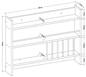 Raft de bucătărie Kolin Oak