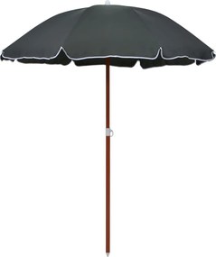 vidaXL Umbrelă de soare de grădină cu stâlp din oțel, antracit, 180 cm