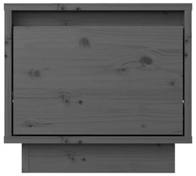 Noptiera, gri, 35x34x32 cm, lemn masiv de pin 1, Gri