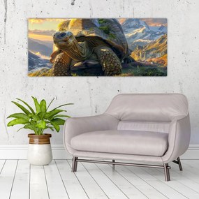 Tablou - Țestoasă și peisaj montan (120x50 cm)