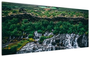 Tablou cu cascade în natură (120x50 cm)