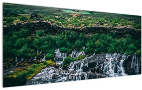 Tablou cu cascade în natură (120x50 cm)