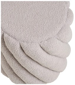 Taburet gri cu tapițerie din țesătură bouclé Sana – House Nordic