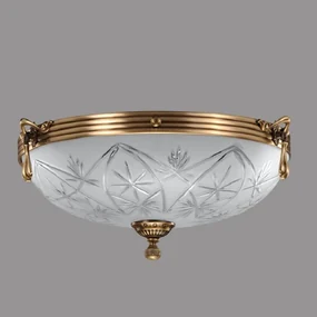Plafoniera Elegante cu Diam 33 cm, Desing Clasic, Finisaj Bronz Antic - Bussy Lighting 3038-52-44
