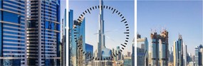 Tablou - Dimineața la Dubai (cu ceas) (90x30 cm)