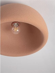 Lustra aplicata tavan cu textura granulata Davo 43cm, rosu caramiziu