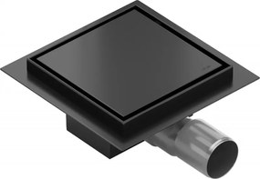 Mexen Flat-Q M13 rigolă pătrată de podea 12 x 12 cm, negru - 1710012
