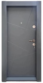 Usa metalica de apartament cu izolatie si vizor Novo Doors First Class NDS15, Cu toc imbracat si folie PVC, Deschidere Stanga Dreapta, Dimensiune