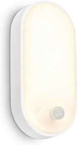 Brilo - Aplică de exterior LED cu senzor de mișcare RUCH LED/12W/230V IP65 alb