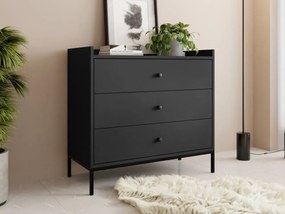 Comodă Tezarta 3SZ (Negru) . 1103692