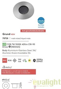 Spot LED incastrabil exterior pavaj GRUND 7W 70728
